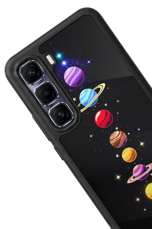 Infinix Hot 60 Pro Plus Uyumlu Uzay Tasarımlı Glossy Premium Kılıf