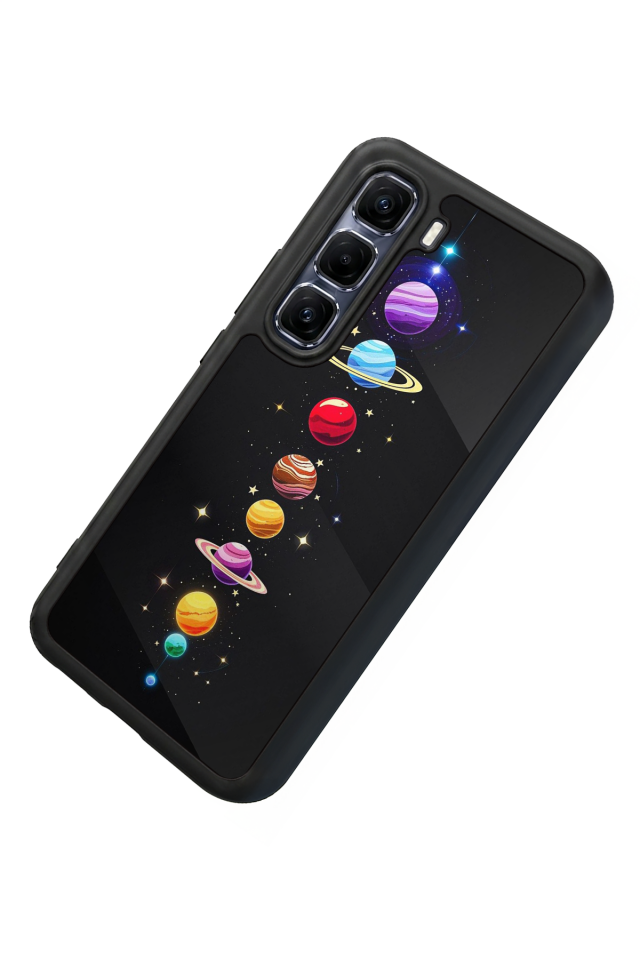 Infinix Hot 60 Pro Plus Uyumlu Uzay Tasarımlı Glossy Premium Kılıf