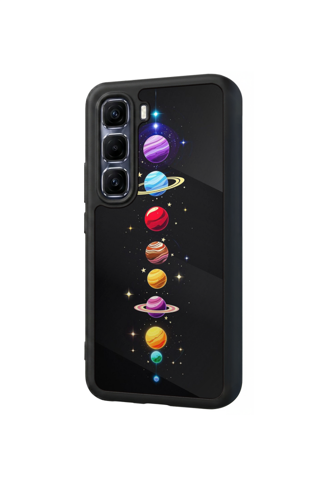 Infinix Hot 60 Pro Plus Uyumlu Uzay Tasarımlı Glossy Premium Kılıf