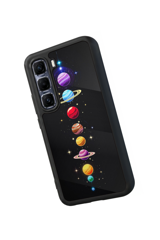 Infinix Hot 60 Pro Plus Uyumlu Uzay Tasarımlı Glossy Premium Kılıf