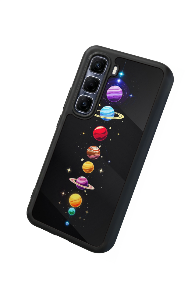Infinix Hot 60 Pro Plus Uyumlu Uzay Tasarımlı Glossy Premium Kılıf