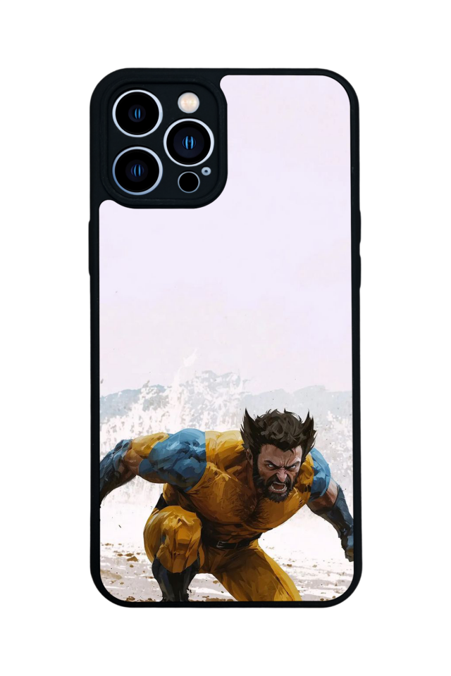 iPhone 12 Pro Max Uyumlu Wolverine Tasarımlı Glossy Premium Kılıf