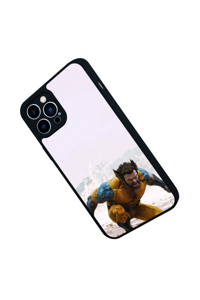 iPhone 12 Pro Max Uyumlu Wolverine Tasarımlı Glossy Premium Kılıf