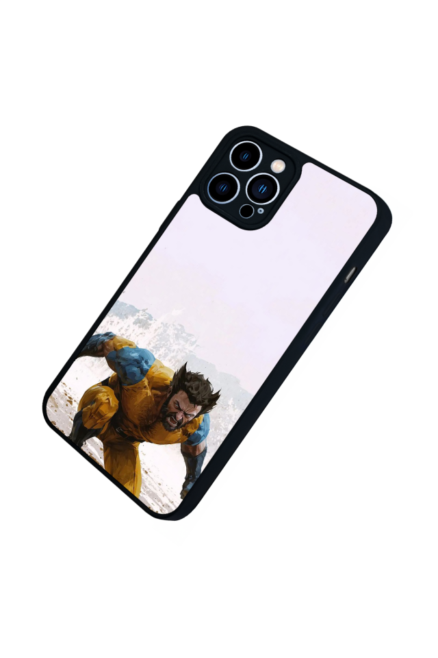 iPhone 12 Pro Max Uyumlu Wolverine Tasarımlı Glossy Premium Kılıf