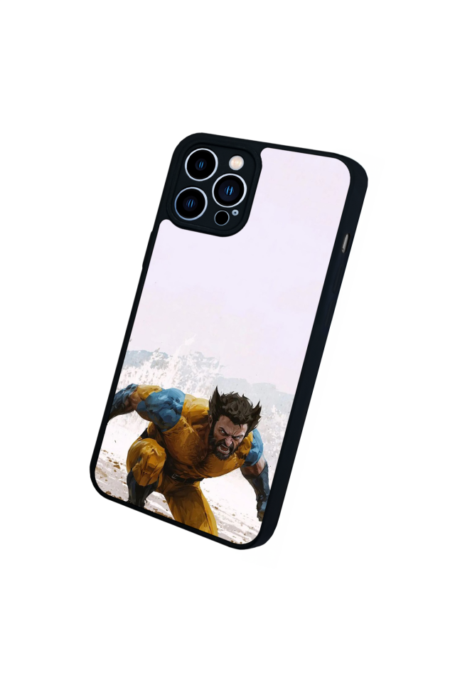 iPhone 12 Pro Max Uyumlu Wolverine Tasarımlı Glossy Premium Kılıf