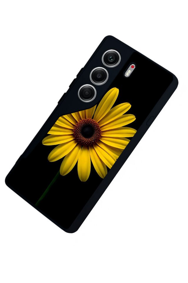 Tecno Camon 40 Uyumlu Papatya Tasarımlı Glossy Premium Kılıf