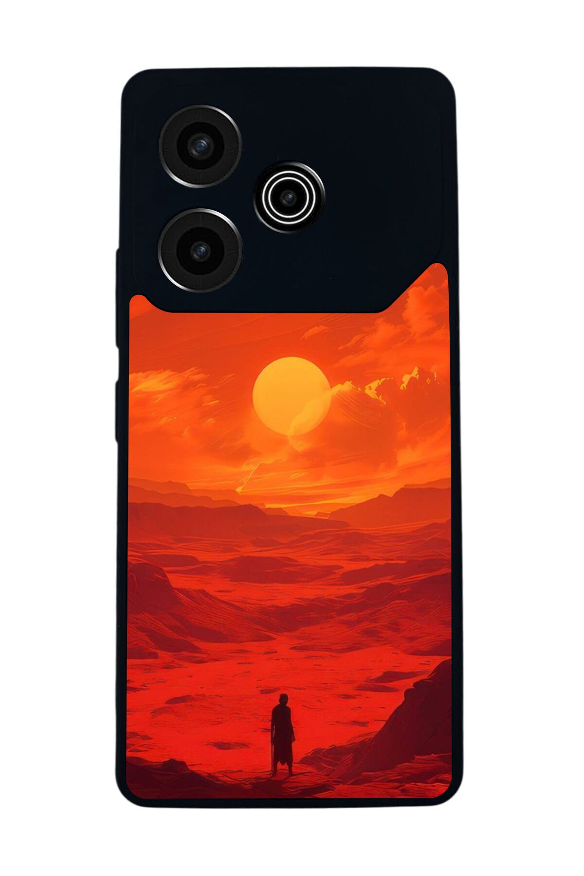 Tecno Pova 6 Uyumlu Güneş Tasarımlı Glossy Premium Kılıf