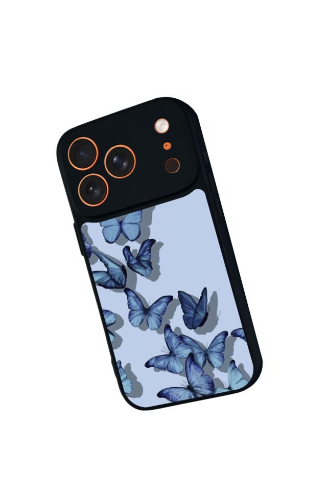 iPhone 17 Pro Max Uyumlu Kelebek Tasarımlı Glossy Premium Kılıf