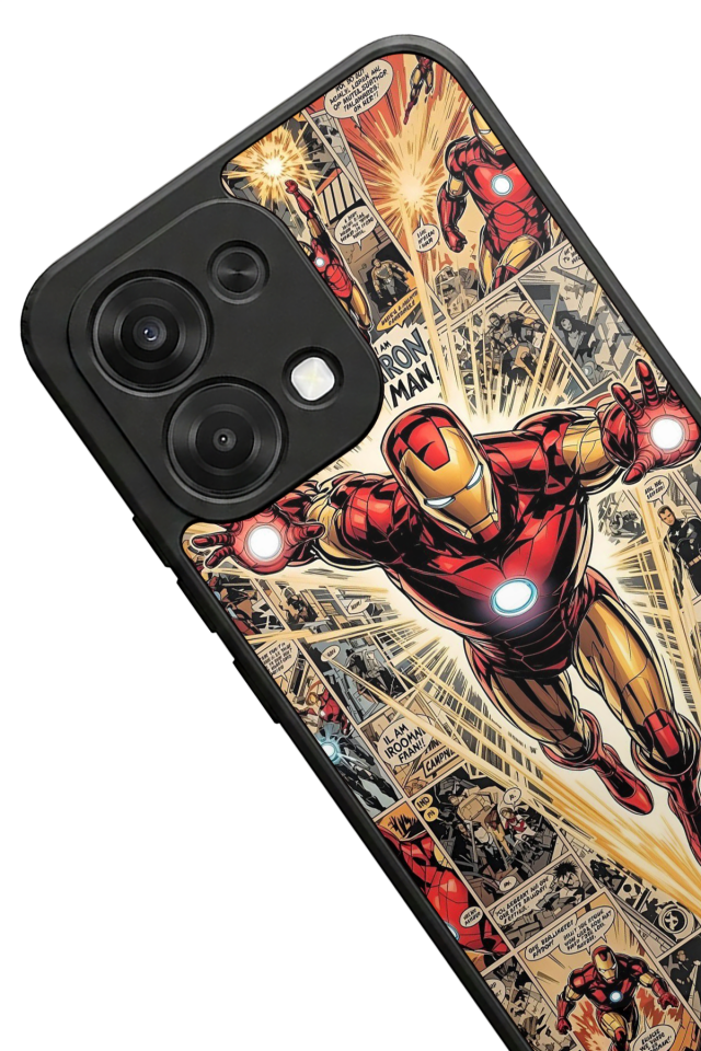 Oppo A6 Pro Uyumlu  Iron Man ( Demir Adam ) Tasarımlı Glossy Premium Kılıf