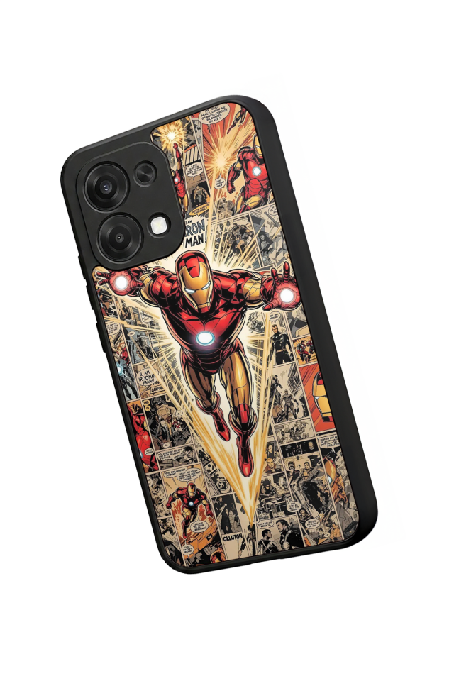 Oppo A6 Pro Uyumlu  Iron Man ( Demir Adam ) Tasarımlı Glossy Premium Kılıf