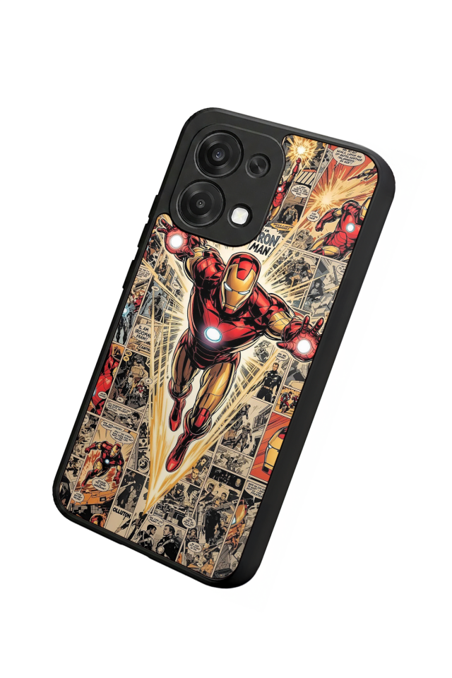 Oppo A6 Pro Uyumlu  Iron Man ( Demir Adam ) Tasarımlı Glossy Premium Kılıf