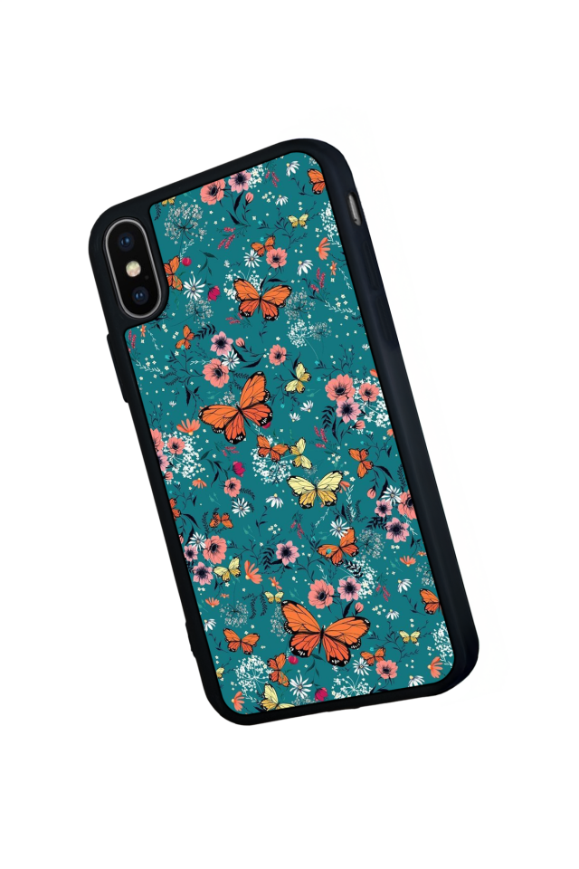 iPhone X/ XS Uyumlu Kelebek Tasarımlı Glossy Premium Kılıf