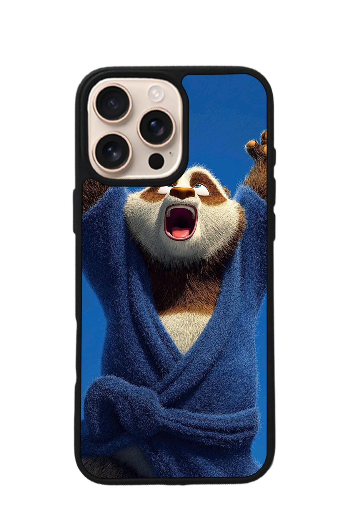 iPhone 14 Pro Uyumlu Kung Fu Panda Tasarımlı Glossy Premium Kılıf