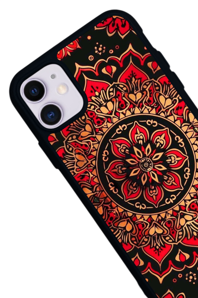 iPhone 11 Uyumlu Mandala Tasarımlı Glossy Premium Kılıf
