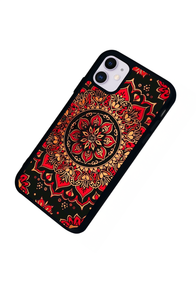 iPhone 11 Uyumlu Mandala Tasarımlı Glossy Premium Kılıf