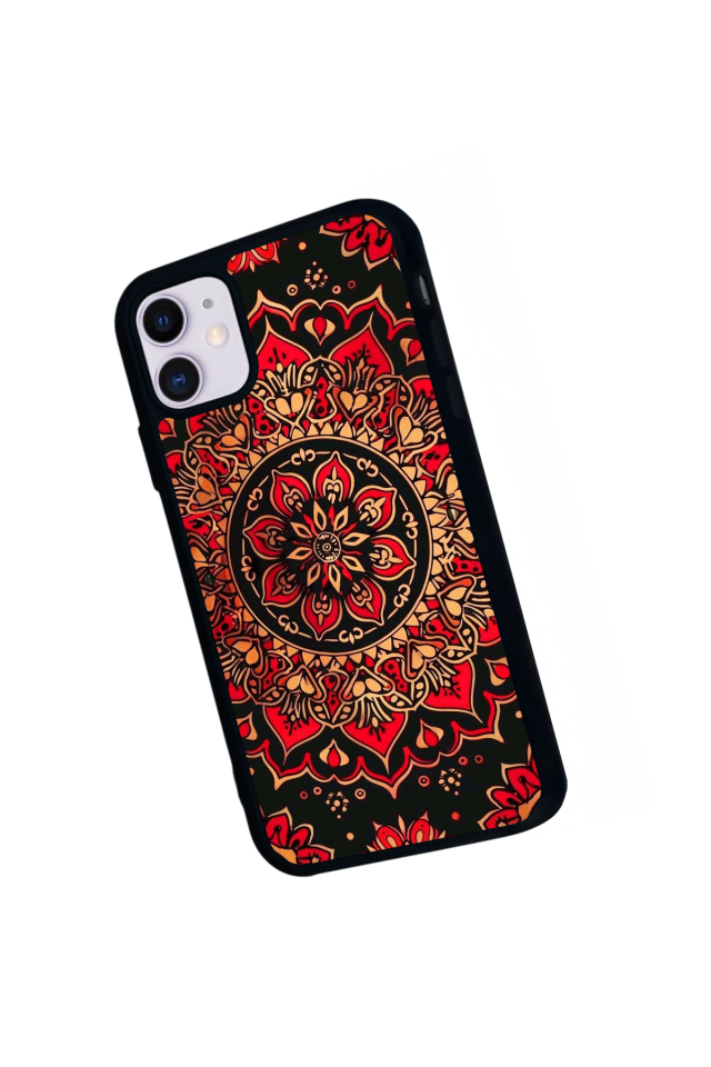 iPhone 11 Uyumlu Mandala Tasarımlı Glossy Premium Kılıf