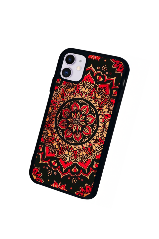 iPhone 11 Uyumlu Mandala Tasarımlı Glossy Premium Kılıf