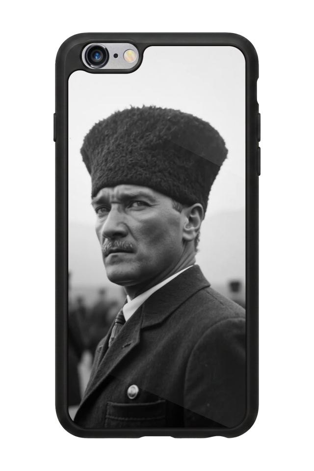iPhone 6s Plus Uyumlu Mustafa Kemal Ataturk Tasarımlı Glossy Premium Kılıf