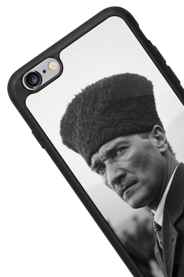 iPhone 6s Plus Uyumlu Mustafa Kemal Ataturk Tasarımlı Glossy Premium Kılıf