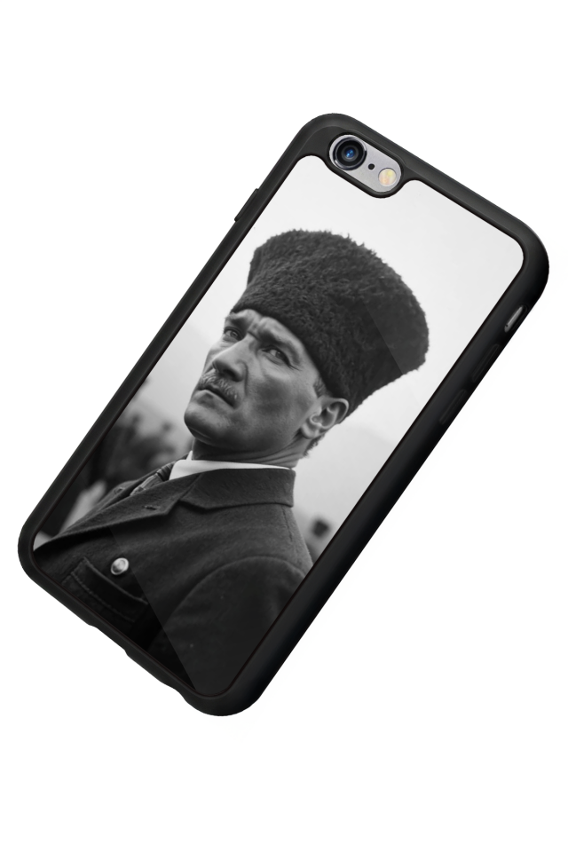 iPhone 6s Plus Uyumlu Mustafa Kemal Ataturk Tasarımlı Glossy Premium Kılıf