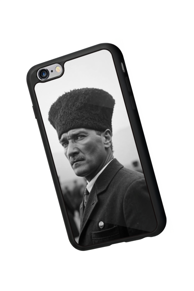 iPhone 6s Plus Uyumlu Mustafa Kemal Ataturk Tasarımlı Glossy Premium Kılıf