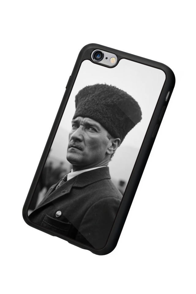 iPhone 6s Plus Uyumlu Mustafa Kemal Ataturk Tasarımlı Glossy Premium Kılıf