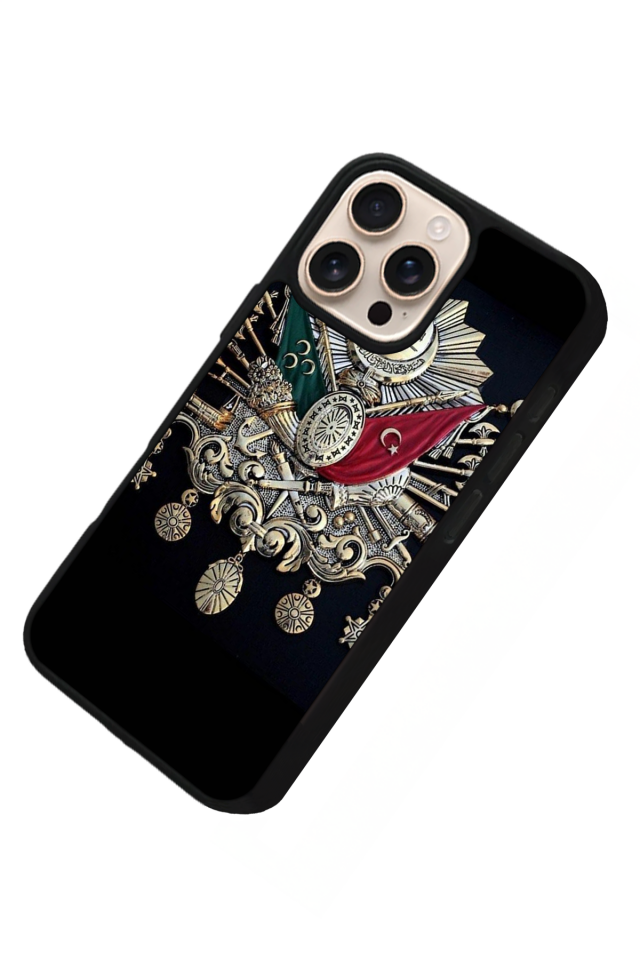 iPhone 14 Pro Uyumlu OsmanliTugrasi Tasarımlı Glossy Premium Kılıf