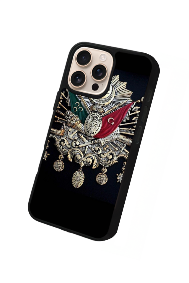 iPhone 14 Pro Uyumlu OsmanliTugrasi Tasarımlı Glossy Premium Kılıf