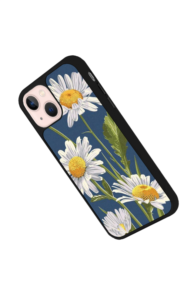 iPhone 15 Plus Uyumlu Papatya Tasarımlı Glossy Premium Kılıf