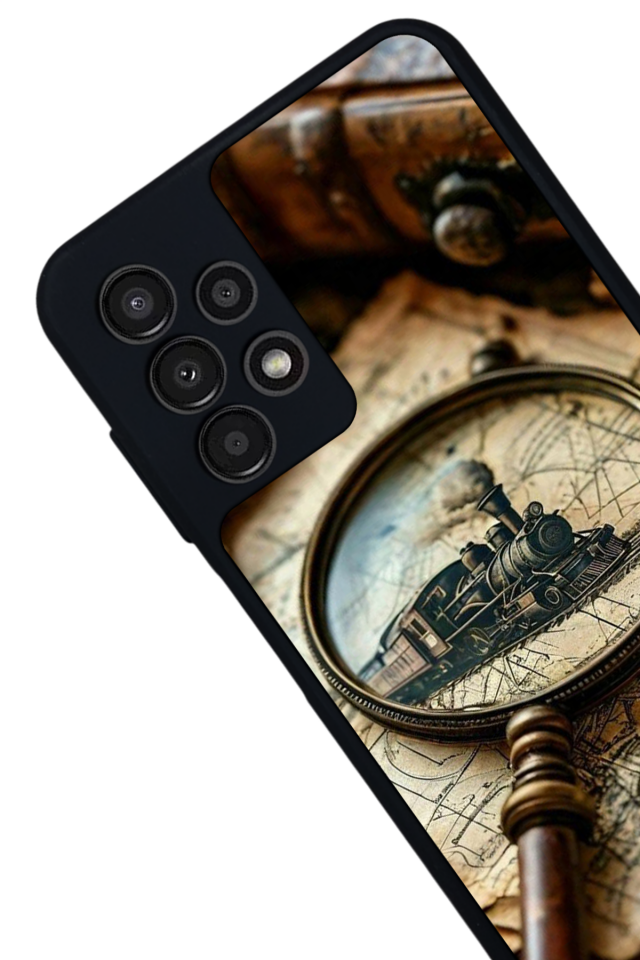 Samsung Galaxy A23 Uyumlu Pusula Tasarımlı Glossy Premium Kılıf