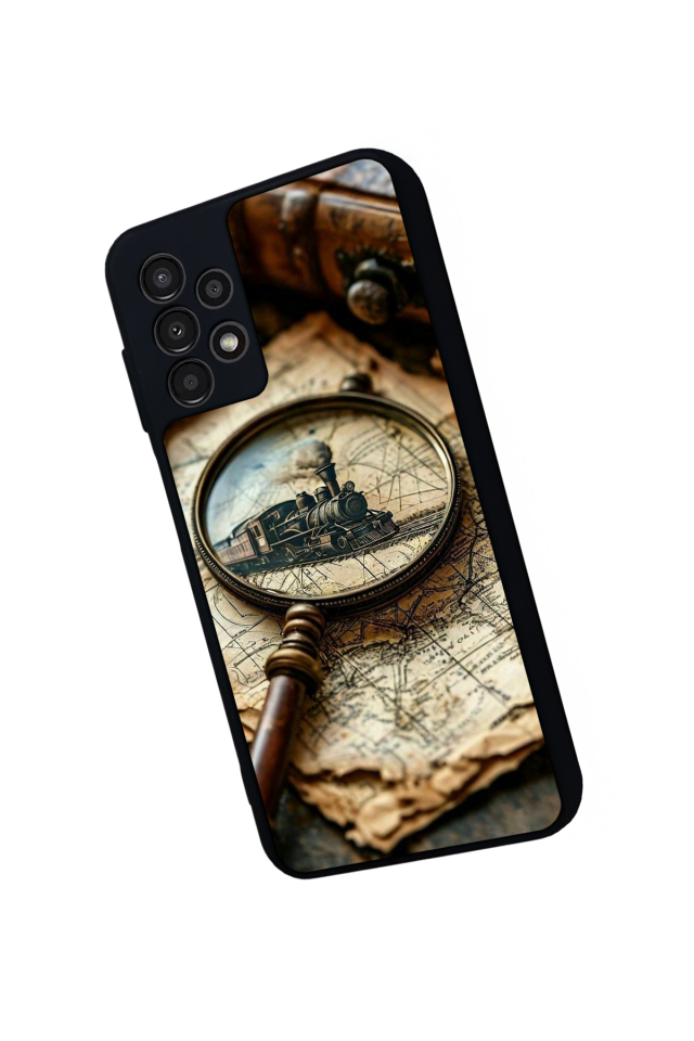 Samsung Galaxy A23 Uyumlu Pusula Tasarımlı Glossy Premium Kılıf