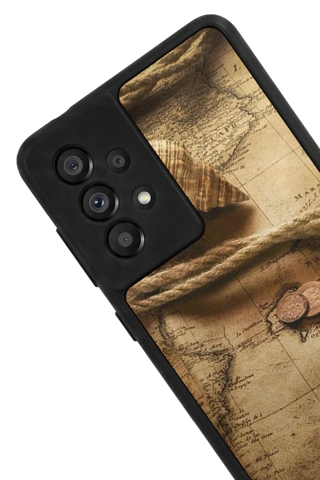 Samsung Galaxy A73 Uyumlu Pusula Tasarımlı Glossy Premium Kılıf