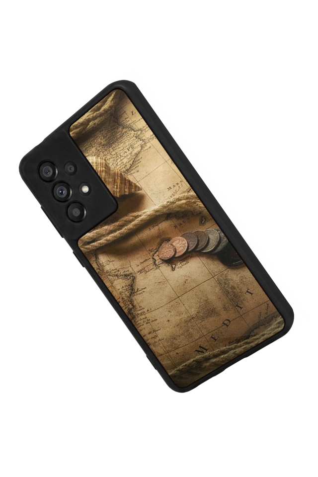 Samsung Galaxy A73 Uyumlu Pusula Tasarımlı Glossy Premium Kılıf