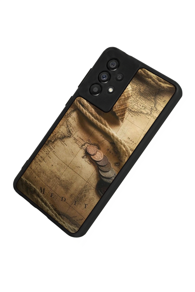 Samsung Galaxy A73 Uyumlu Pusula Tasarımlı Glossy Premium Kılıf