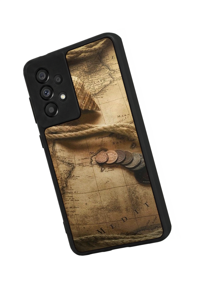 Samsung Galaxy A73 Uyumlu Pusula Tasarımlı Glossy Premium Kılıf