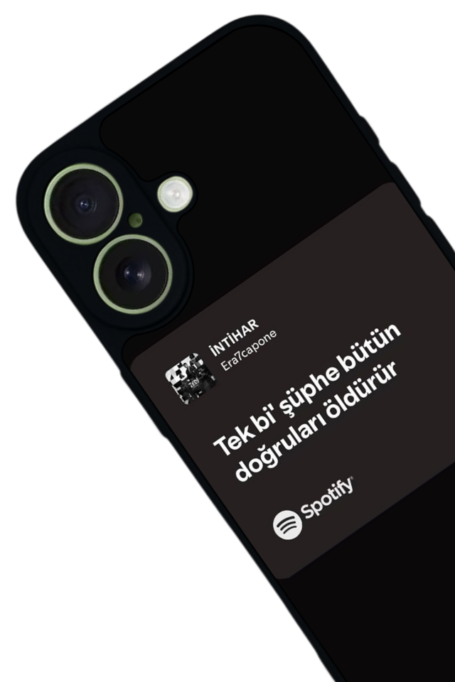 iPhone 17 Uyumlu Sarki Sozleri Tasarımlı Glossy Premium Kılıf