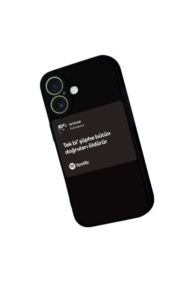 iPhone 17 Uyumlu Sarki Sozleri Tasarımlı Glossy Premium Kılıf