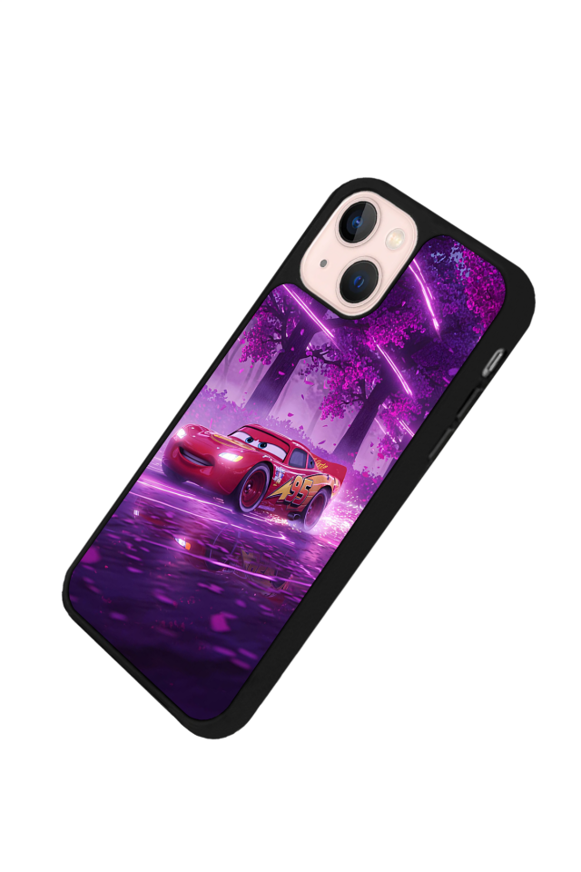 iPhone 15 Uyumlu Şimsek McQueen Tasarımlı Glossy Premium Kılıf