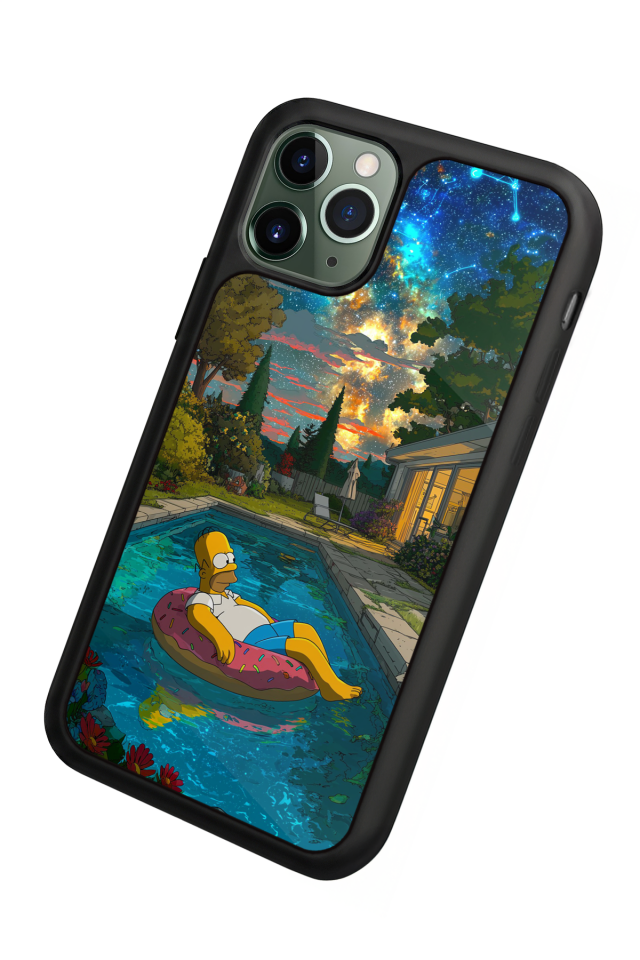 iPhone 11 Pro Uyumlu The Simpsons Tasarımlı Glossy Premium Kılıf