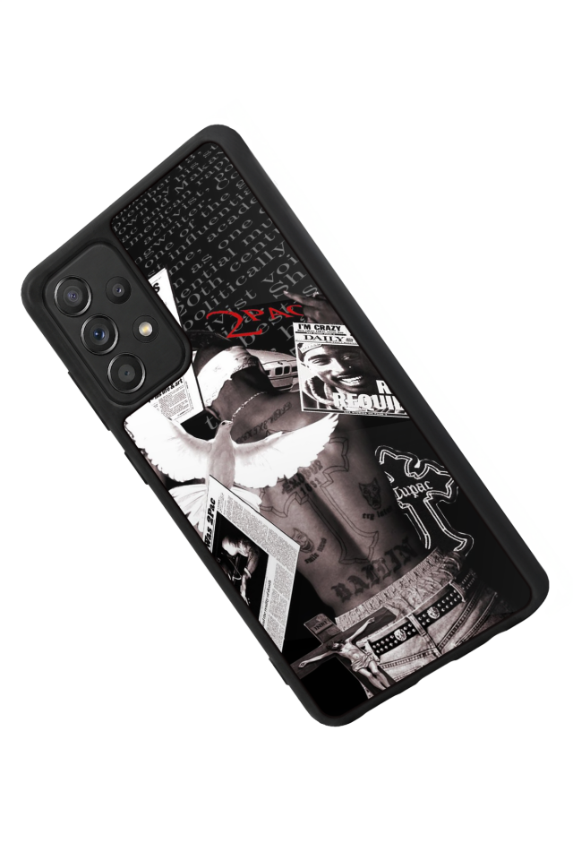 Samsung Galaxy A72 Uyumlu Tupac Tasarımlı Glossy Premium Kılıf