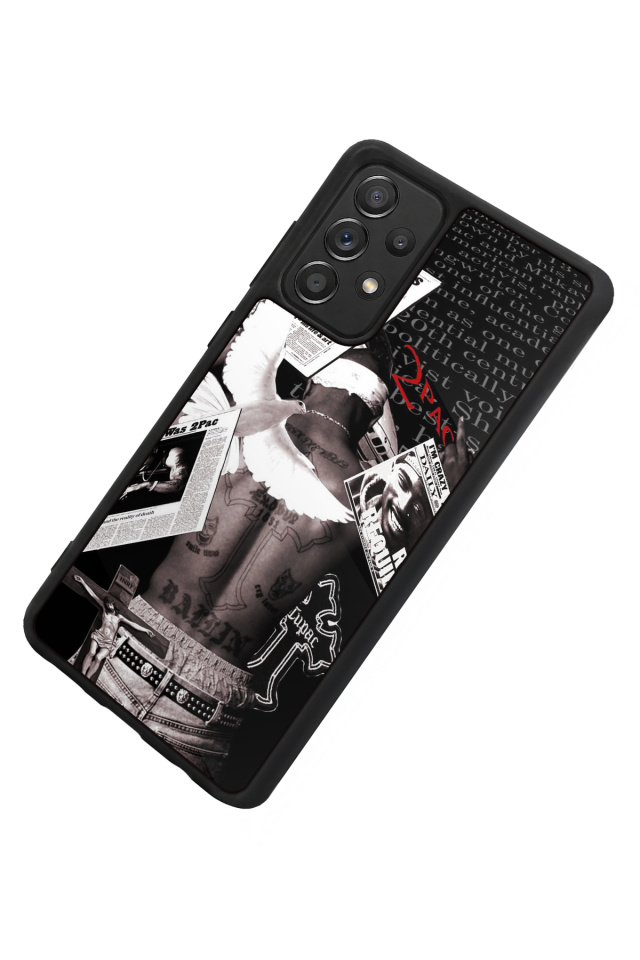 Samsung Galaxy A72 Uyumlu Tupac Tasarımlı Glossy Premium Kılıf
