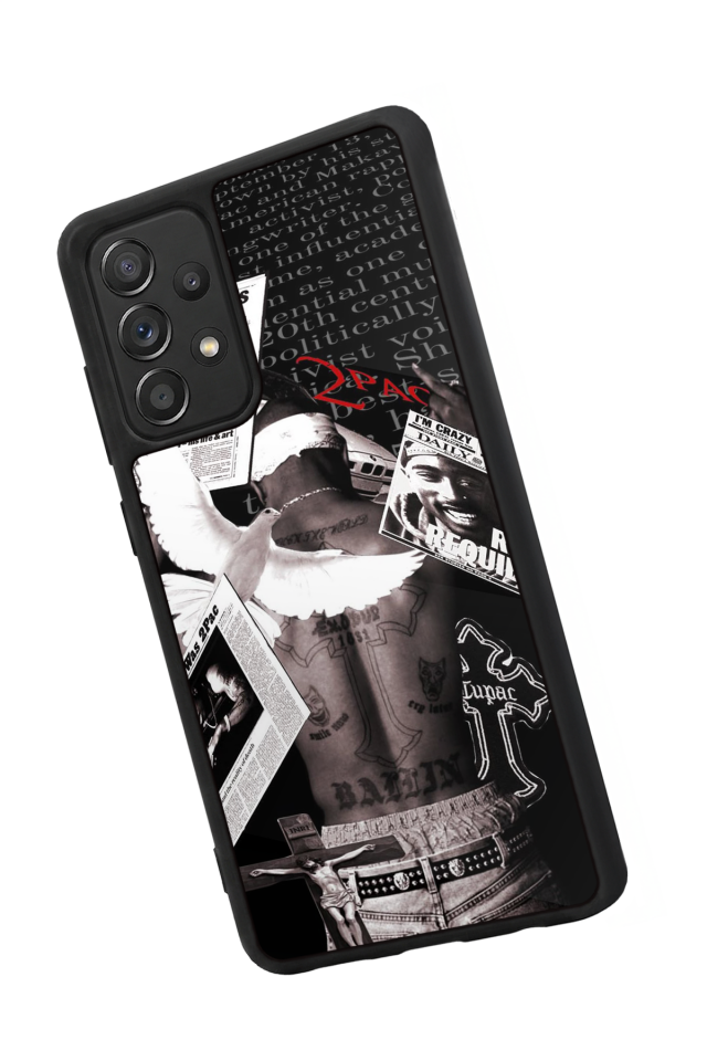Samsung Galaxy A72 Uyumlu Tupac Tasarımlı Glossy Premium Kılıf