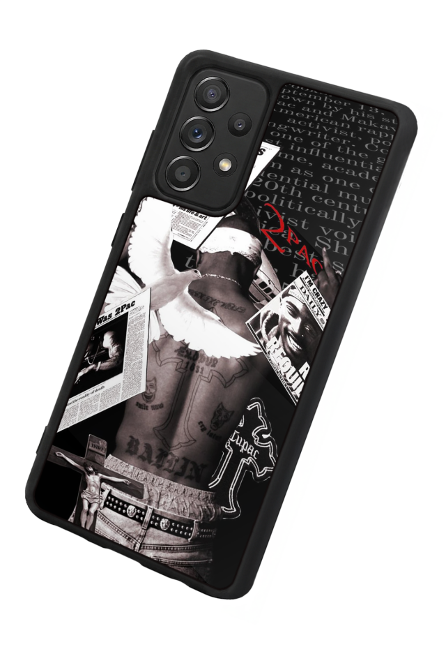 Samsung Galaxy A72 Uyumlu Tupac Tasarımlı Glossy Premium Kılıf
