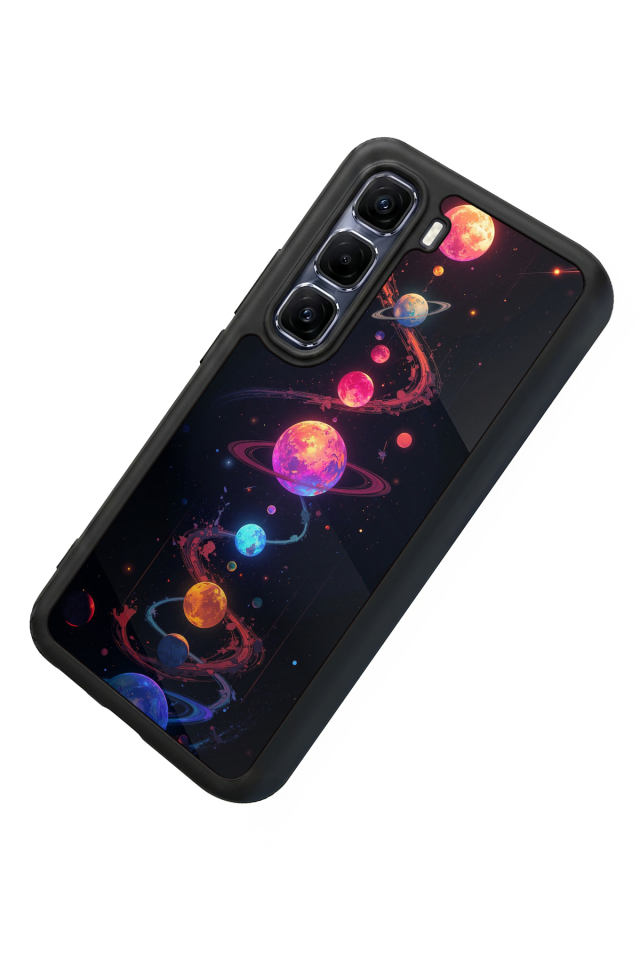 Infinix Hot 60 Pro Plus Uyumlu Uzay Tasarımlı Glossy Premium Kılıf