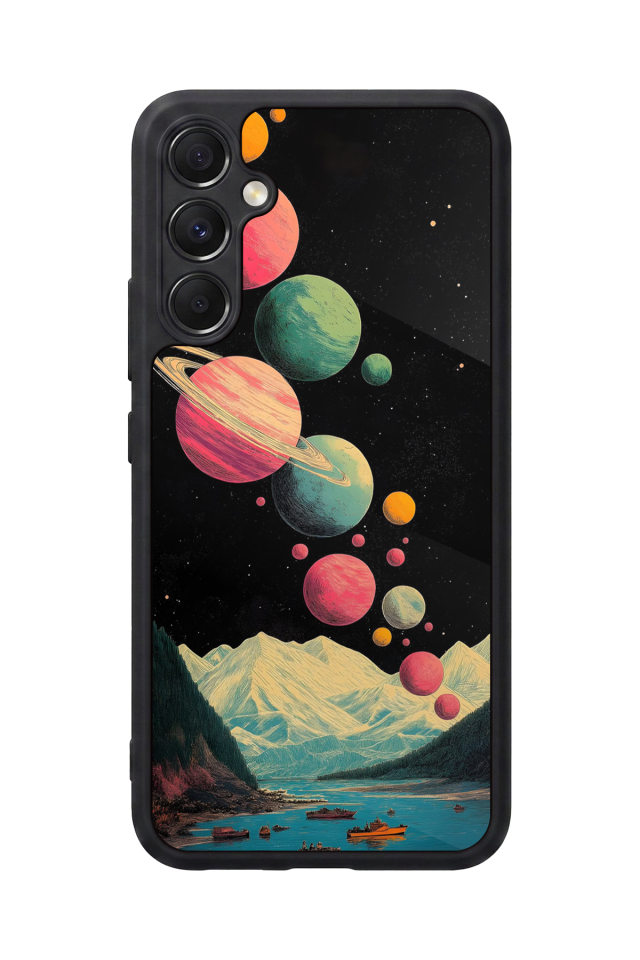 Samsung Galaxy A34 Uyumlu Uzay Tasarımlı Glossy Premium Kılıf