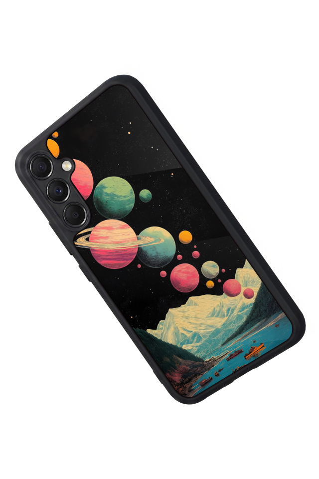 Samsung Galaxy A34 Uyumlu Uzay Tasarımlı Glossy Premium Kılıf