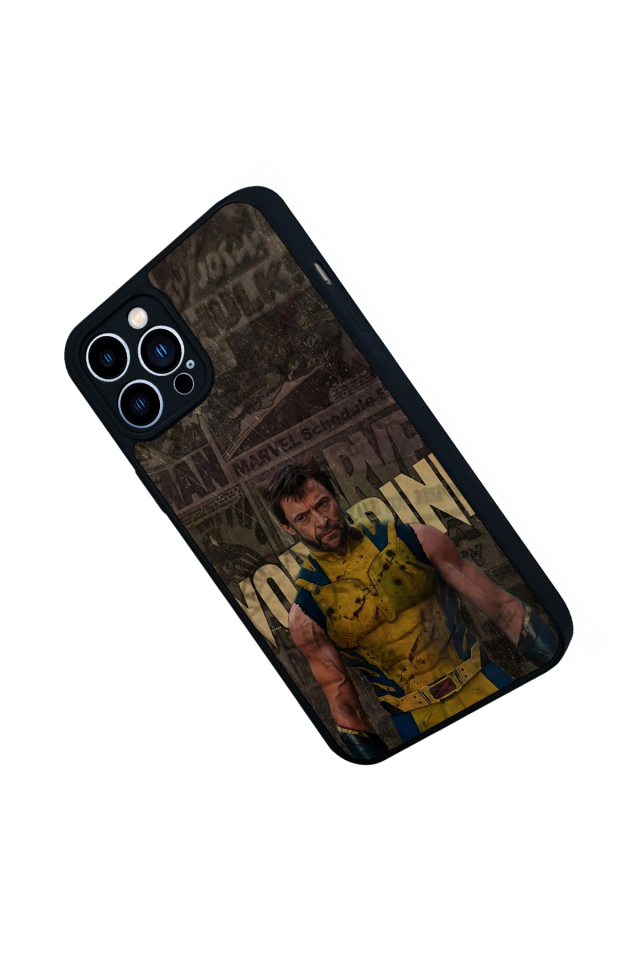 iPhone 12 Pro Max Uyumlu Wolverine Tasarımlı Glossy Premium Kılıf