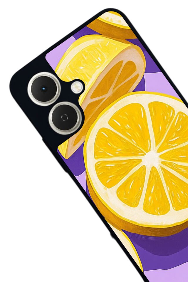 Tecno Spark GO 2 Uyumlu Limon Tasarımlı Glossy Premium Kılıf