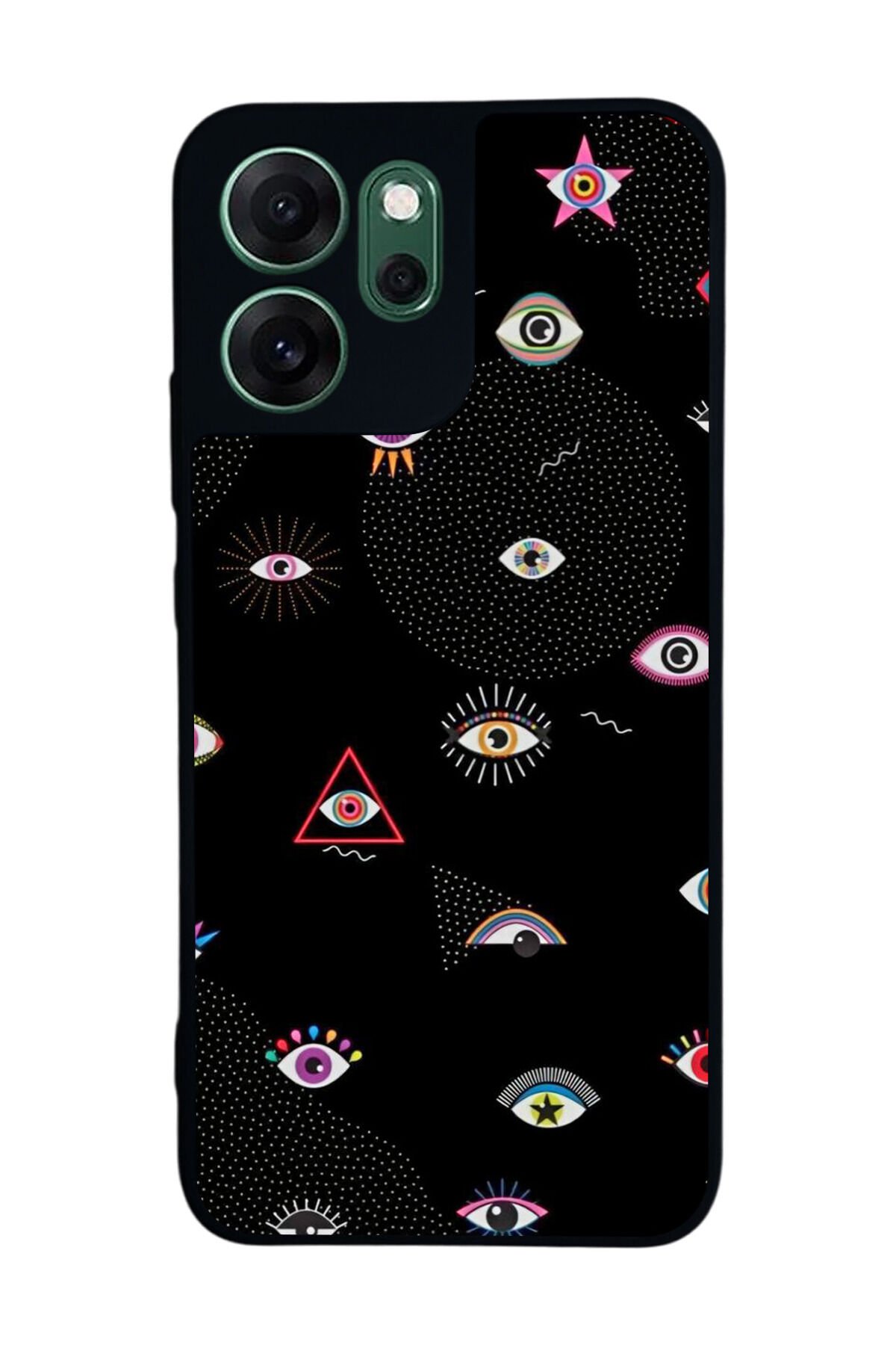 Oppo Reno 14F Uyumlu Göz Tasarımlı Glossy Premium Kılıf
