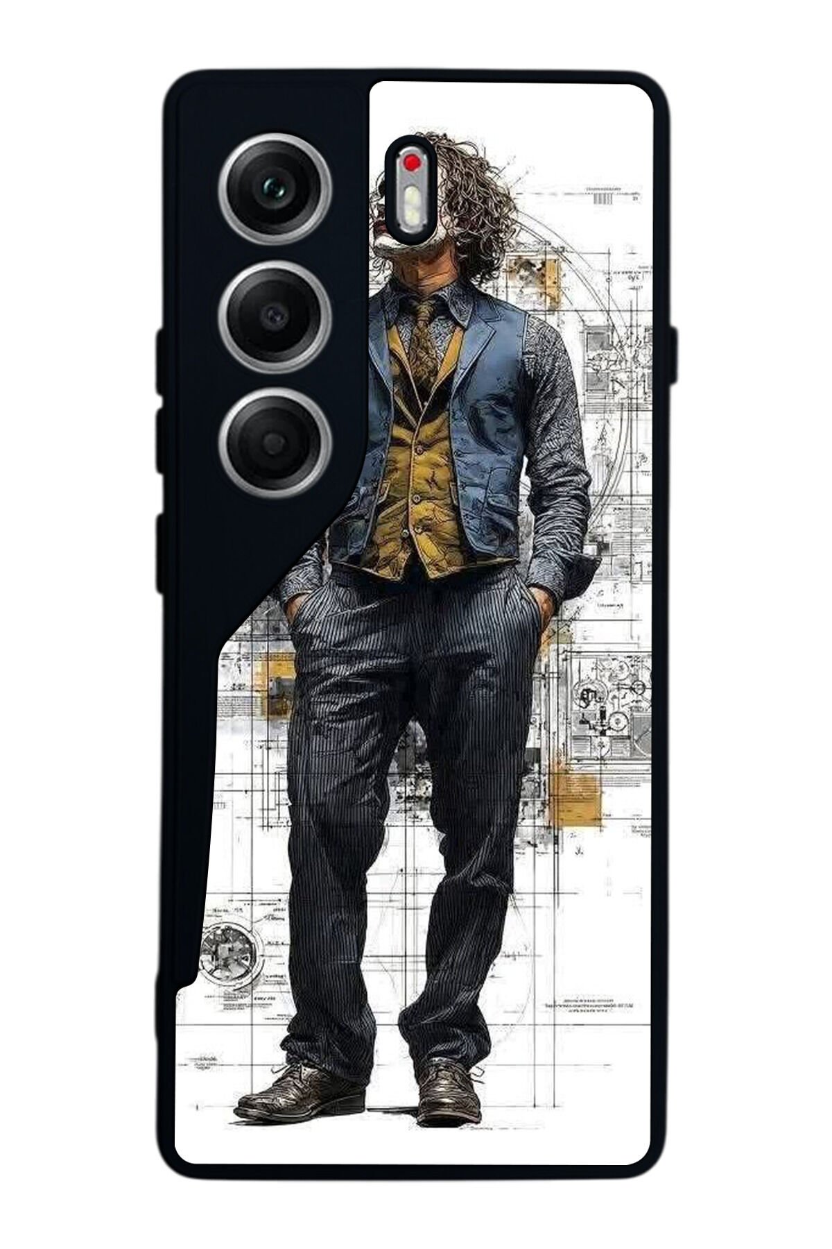 Tecno Camon 40 Uyumlu Joker Tasarımlı Glossy Premium Kılıf